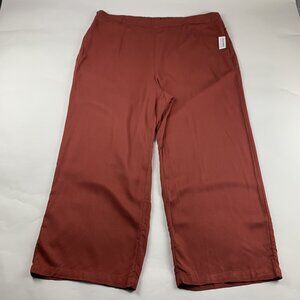 Old Navy Cherry Birch Challis WIde Leg Playa Pant 3X New